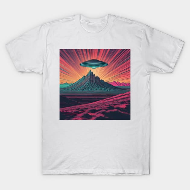 UFO Chronicles Podcast - UFO Glitch Artwork V2 T-Shirt by UFO CHRONICLES PODCAST